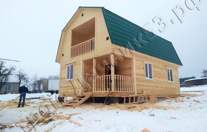 1 Брусовой дом К-17, 6×9, 84,5 м², Псковская область, Деревня Миритиницы (4)